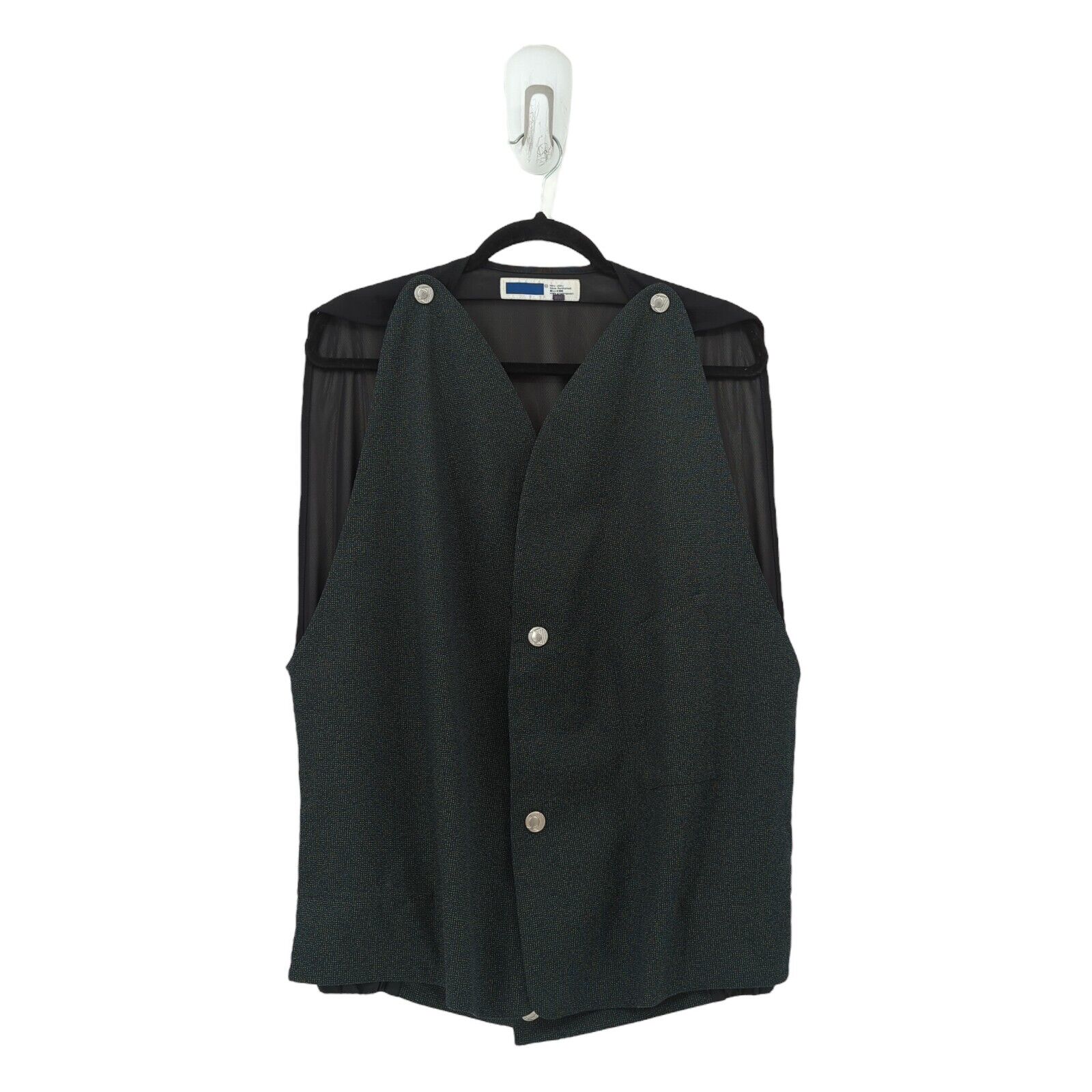 Affix Works Men M Convertible Chap Vest Static Black Powermesh Utility New Flaw